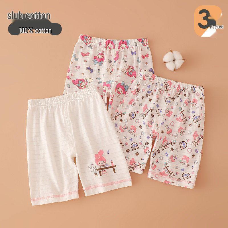 Kinder-Baumwoll-Pyjamashorts - Cartoon-Print, Locker und Leicht für den Sommer