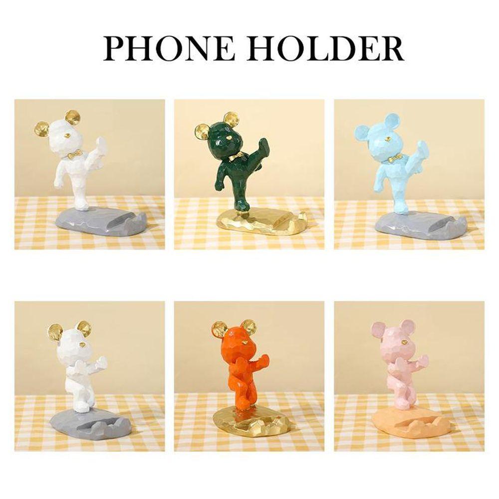 Phone Accessories Mobile Bracket Mobile Phone Stand Bear Sculpture Phone Holder Storage Holders