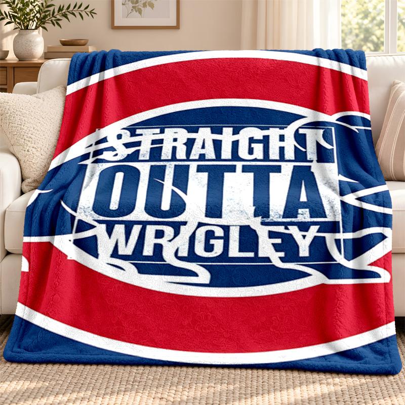 Chicago Cubs blanket Flannel Blanket Soft Cozy Plush Throw for Sofa Bed Lightweight Home Decoration Outdoor camping
