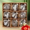 9pcs Transparent Electroplated Christmas Hanging Balls Merry Christmas Tree Decor  Children Gifts