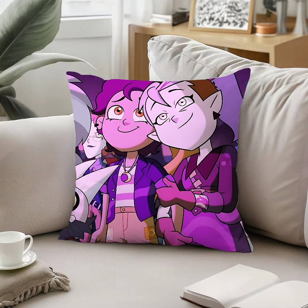 Anime T-the Owl-H-houseS Cute Pillow Case Cushion Cover Soft Cute Throw Pillow Case For Car Sofa Pillowcase Polyester