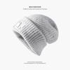 Fisherman knitted hat children autumn and winter plush retro wool hat warm ear protection big head circumference cold hat men's headgear hat
