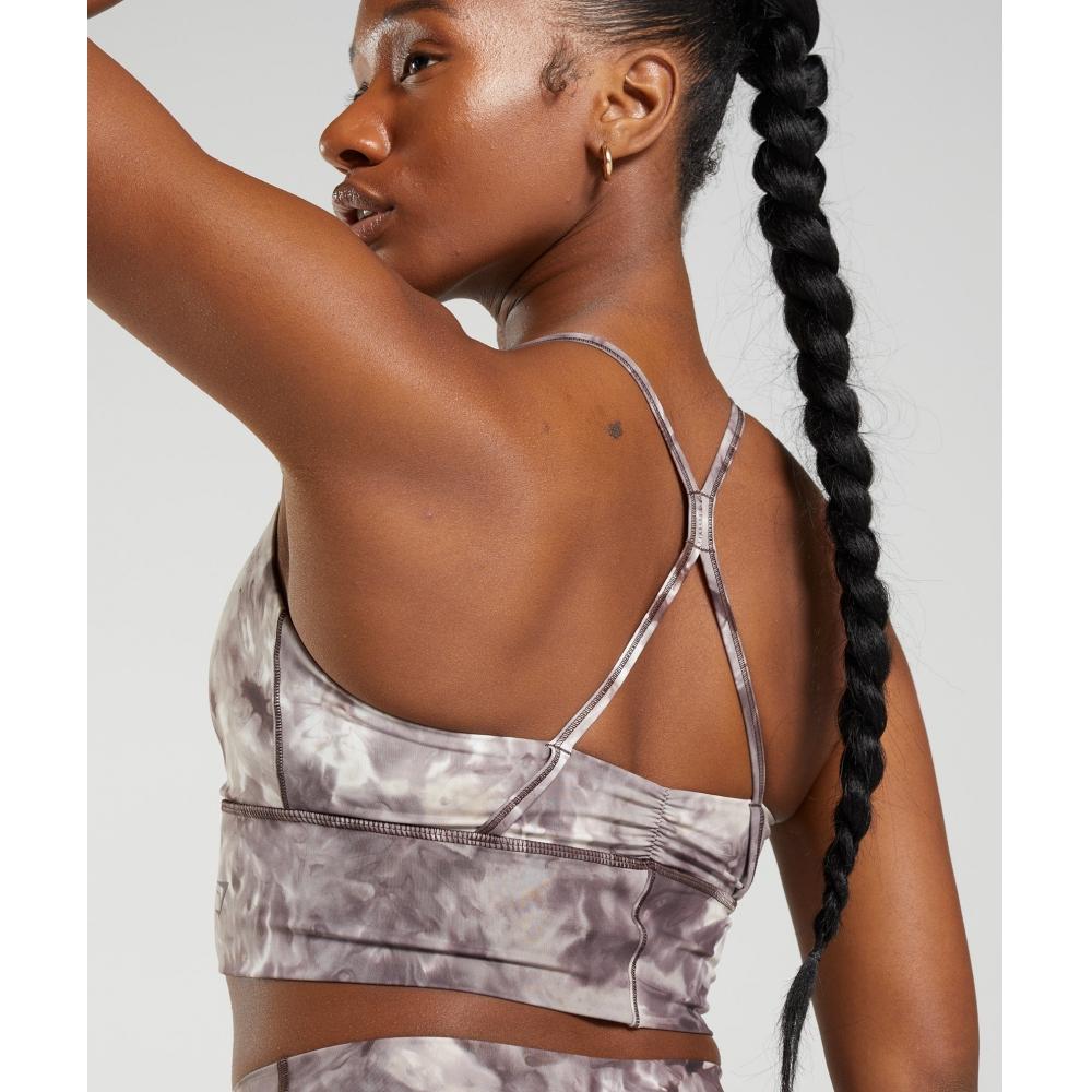 Gymshark Sutien Sport Lung Elevate Maro Ciment Vopsit prin Pulverizare B3a7b Nbqr