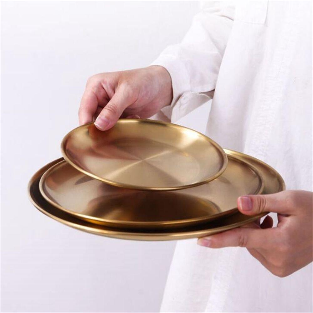 European Style Kitchen Round Western Steak Dining Plate Cake Tray Kitchen Tableware Serving Dish
