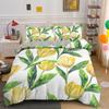 Spring Flowers Tulip Bedding Set Morning Glory Pink Rose Duvet Cover Double Queen King Twin Full Size Women Girls Duvet Cover