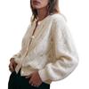 Sweater European and American 1011 Autumn and Winter New Women's Knitted Sweater Casual Solid Color Crew Neck Sweater Cardigan