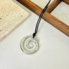 Fashionable Autumn Winter Spirals Pattern Necklace Metal Pendant Sweater Chain Fashion Accessory for Everyday Wear