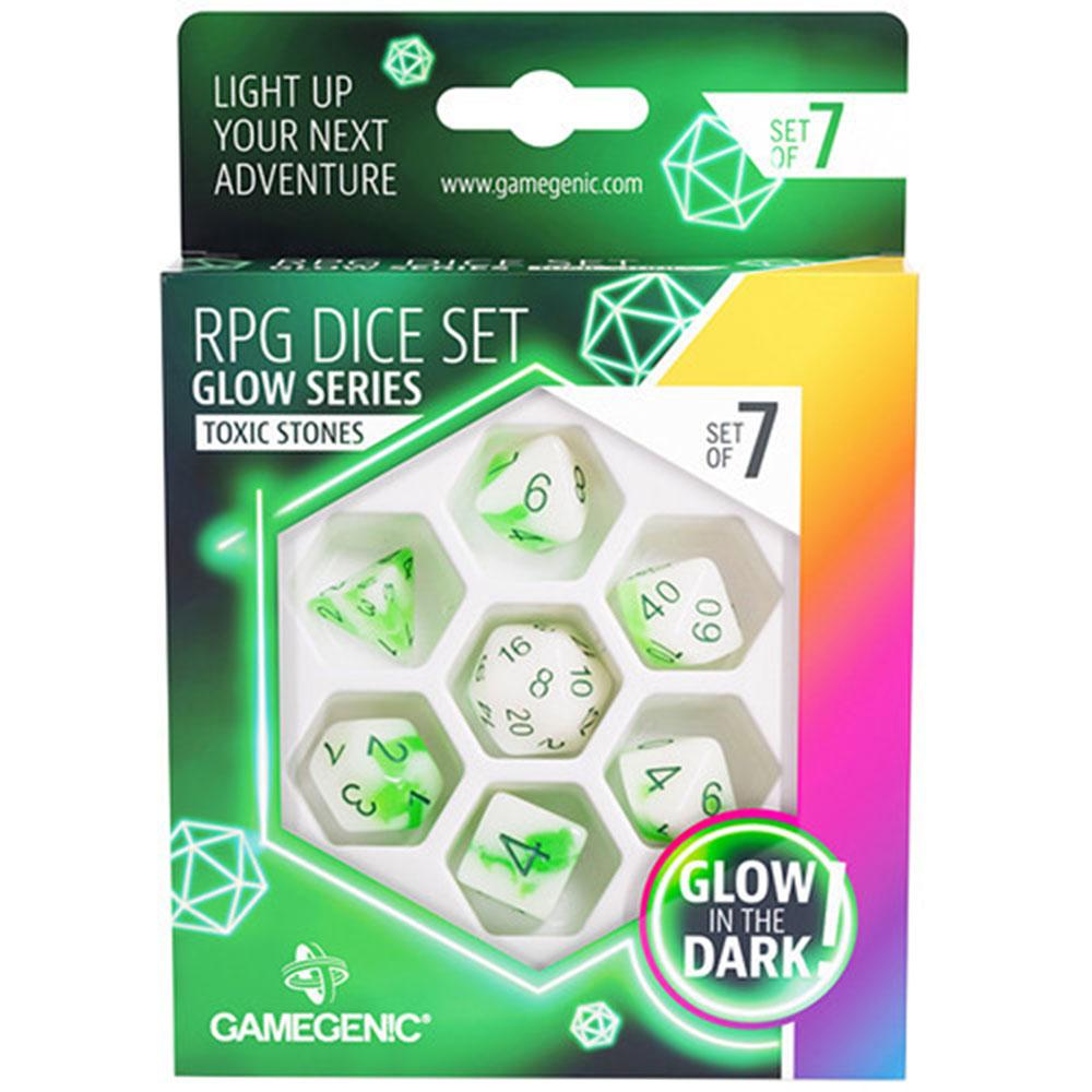 

Gamegenic Glow Series RPG Dice Set 7pcs (Venom Stones)