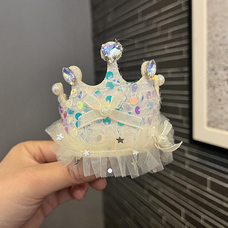 Princess Fairy Rhinestone Headband & Veil Set for Girls - Three-Dimensional Design