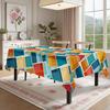 Geometric Color Block Rectangle Table Cloth for Table Decor Kitchen Dining Waterproof Reusable Tablecloth for Table Holiday
