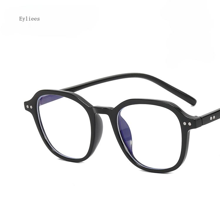 New Style Spectacles Female Transparent Polygon Shape Blue-Ray Blocking PC Spectacles Vintage Retro Female's Spectacles Eyeglasses