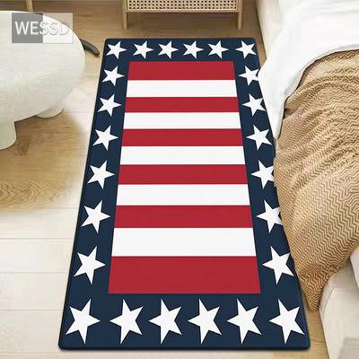 Stars And Stripes Bedroom Rug For Children Geometric Print Kitchen Runner Mats For Floor Bathroom Mat Absorbent