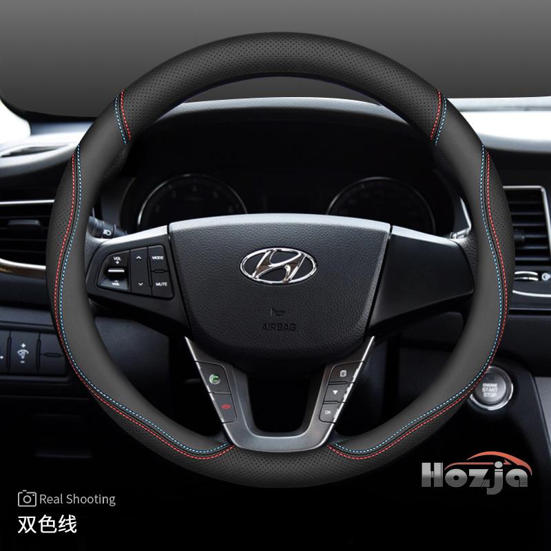 Leder-Autolenkradabdeckung für Hyundai Tucson Nx4 Santa Fe Mx5 Elantra N Palisade Creta Grand Kona 2024 2025 Zubehör