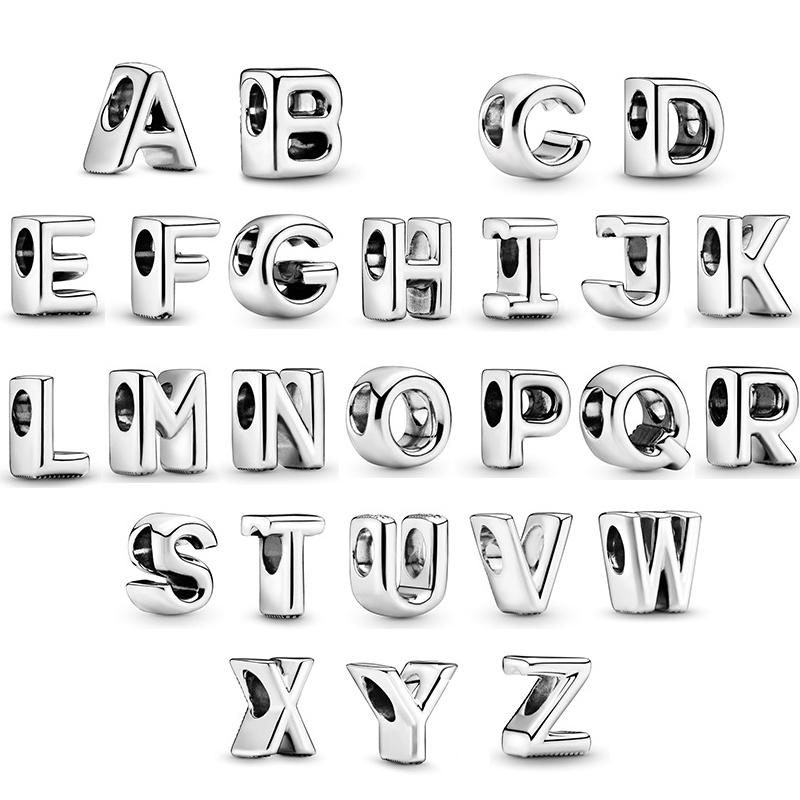 Exquisite Gold Plated 26 of Them English Alphabet Bead Charms copper Charm Ideal For Women Necklaces Bracelets Accessories Do It Yourself Jewellery