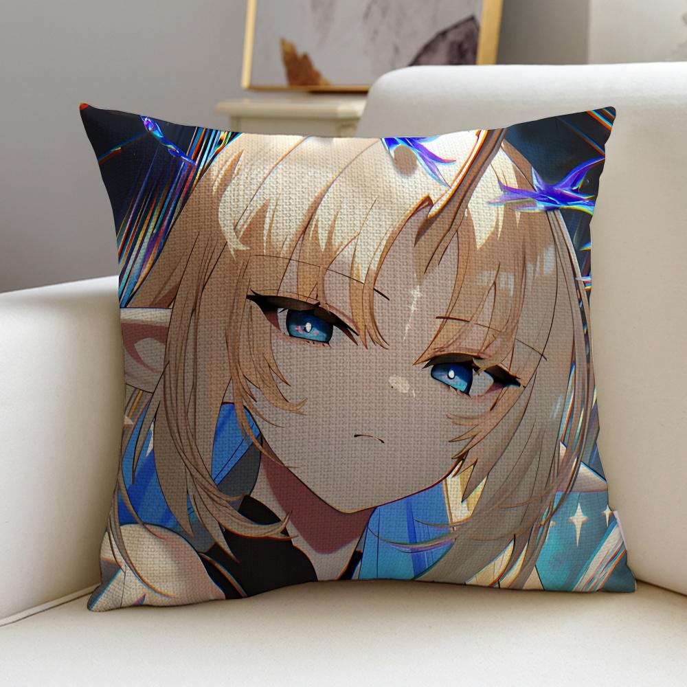 Mysterious WWuthering WavesS Cushion Cover Breathable and skinfriendly linen pillowcase square removable and washable cushion