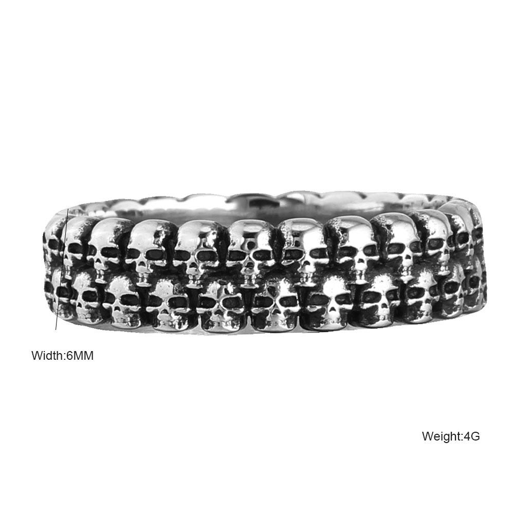 Stainless Steel Skull Ring, Personalized Fashionable Retro Men's Ring, Korean Version Titanium Steel Ring, Daily Jewelry Gift