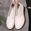 Doudou shoes soft leather Oxford sole flats spring and autumn non-slip soft sole medium and old single shoes casual and comfortable