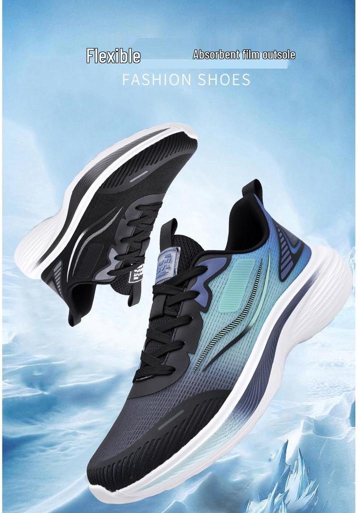 Men's Lightweight Non-slip Mesh Running Shoes - Breathable, Soft Sole, Shock Absorption, Summer/Autumn Sport Casual Footwear