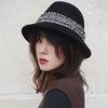 Foreign Trade Export Japan Xiaoxiang Black Small Brim Woolen Top Hat Women'S French Hepburn French Retro British Felt