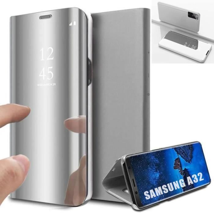Coque de Protection - PROSHOP - pour Samsung Galaxy A32 5G - Argenté - Effet Miroir - Anti Choc