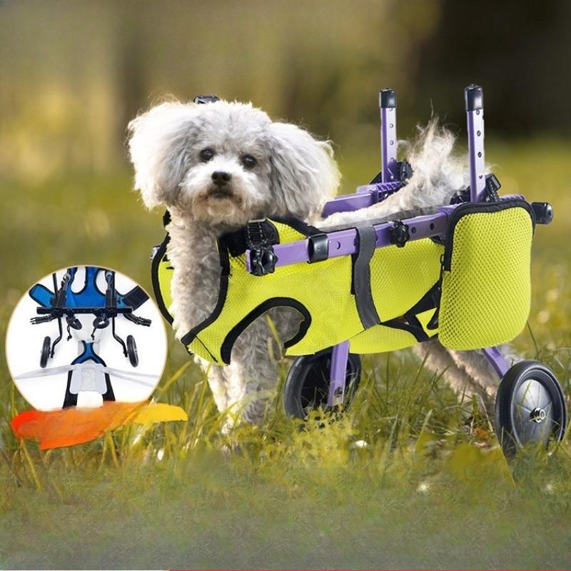 Adjustable 2‑Wheel Dog Wheelchair Hind Leg Walking Assistance Cart for Injured Disabled Dog Pet Rehabilitation Outdoor Mobility Supplies