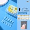 100 Pièces Embouts d'Ongles Amande Couvrance Totale Mat Gel Souple Faux Ongles Pour Salon de Manucure DIY Manucure Maison Création d'Art pour Ongles