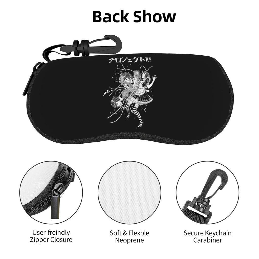 Japan Horror Anime Junji Ito Eyeglass Glasses Case Men Women Soft Manga Sunglasses Protective Pouch