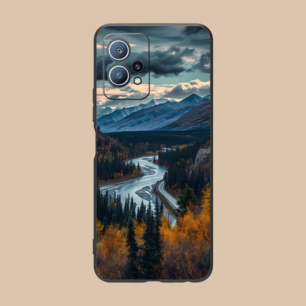 Mountain Forest Mobile Phone Case for Huawei P60 P50 P40 P30 P20 P10 P9 P8 Pro Lite Plus Colorful Printing Cover Luxury Pretty