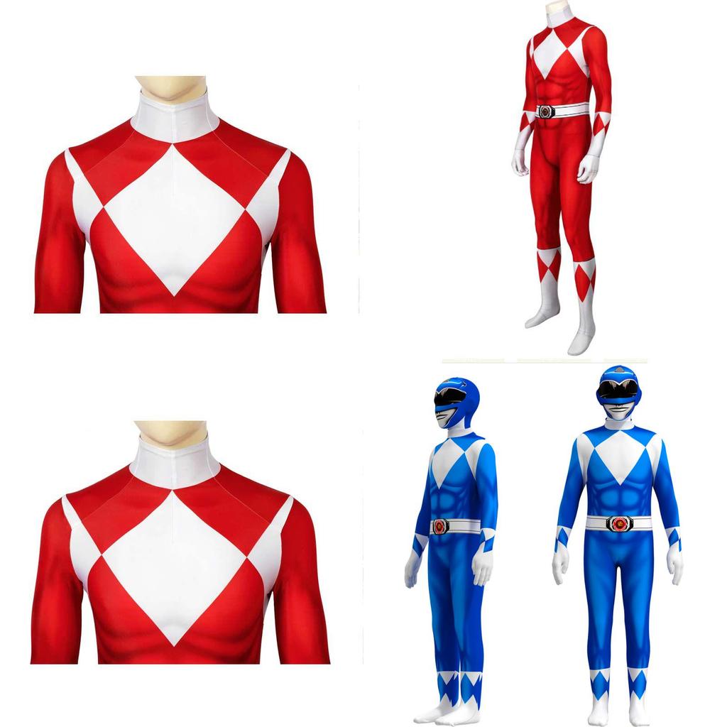 Rangers Costume For Kids And Adults Featuring Durable Jumpsuit And Character Mask**
