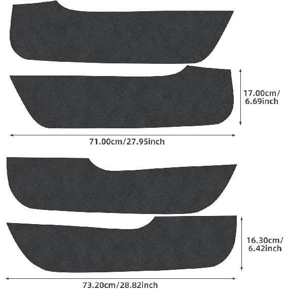 KUNGKIC for Mazda 2023 2024 2025 CX90 CX70 Car Door Anti Kick Pad Protective Stickers Interior Decals Accessories Self-Adhesive Side Edge Protection