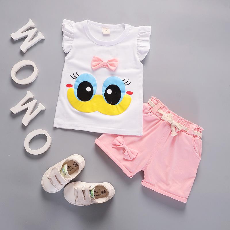 Korean-Style Summer Floral Vest & Shorts Set for Girls (0-4 Years)