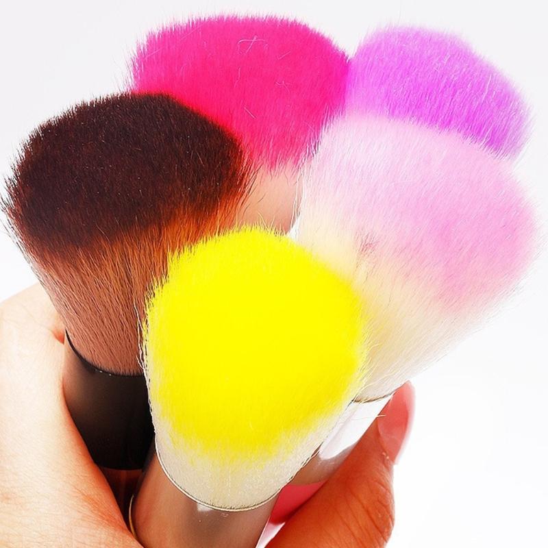 Gentle Nail Art Dust Brush Compact Ergonomic Handle For Efficient Manicure Cleaning And Multi Purpose Use