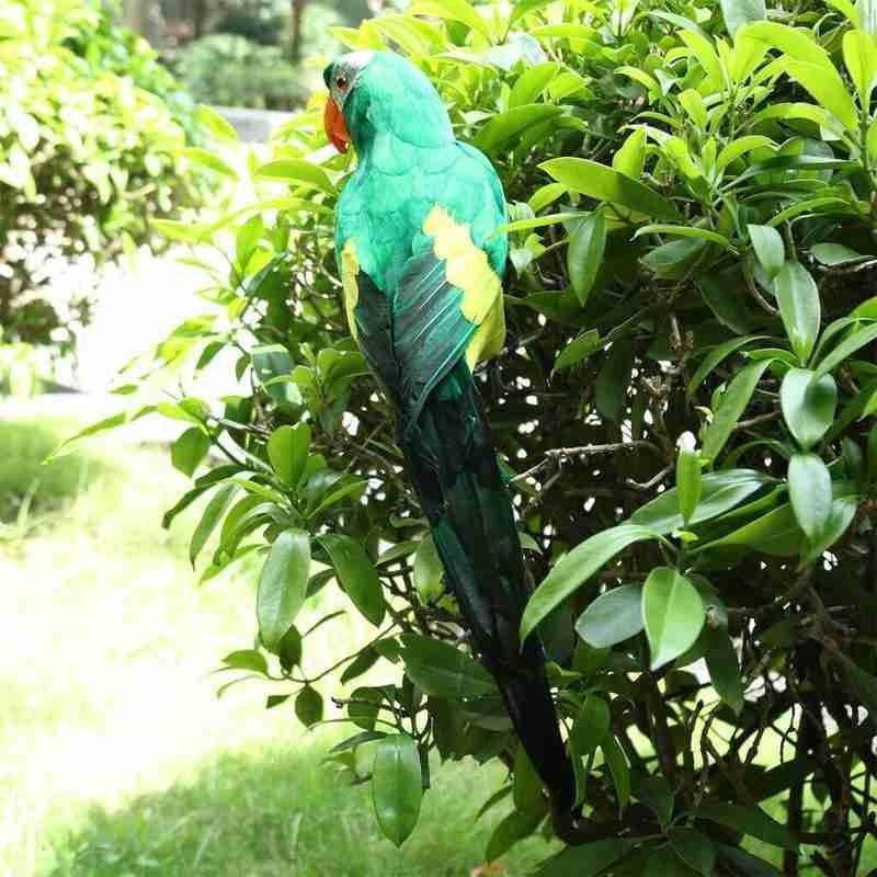 Simulation Parrot Garden Ornaments Creative Feather Lawn Figurine Ornament Animal Bird Outdoor Garden Party Prop Decoration Miniature