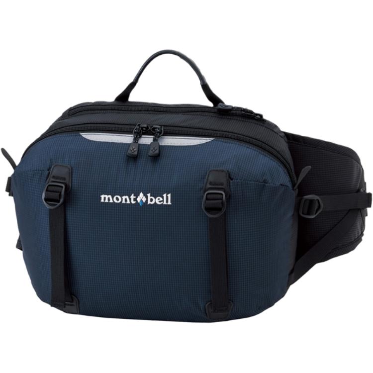 

MONTBELL 7 л Повседневная трейловая легкая однотонная с логотипом на молнии поясная сумка нейлон темно-синий унисекс парный стиль