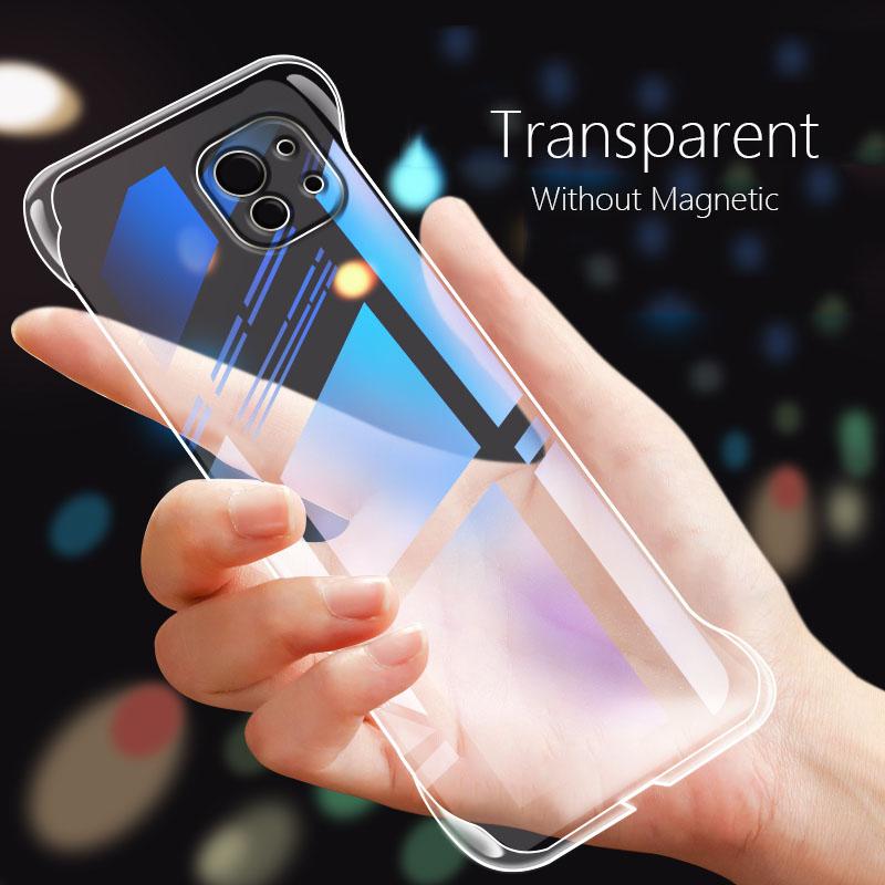 

Frameless Magnetic For Slim Case For Xiaomi Mi 11 Mi11 Pro Ultra Mi11Ultra Wireless Charging Hard Back Cover For Mi 11 Ultra