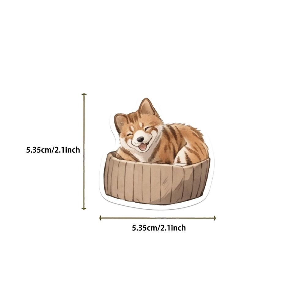 50-Piece Cute Cozy Cartoon Cat & Dog Graffiti Stickers - DIY Waterproof Decor for Guitars, Notebooks, Luggage, Phone Cases