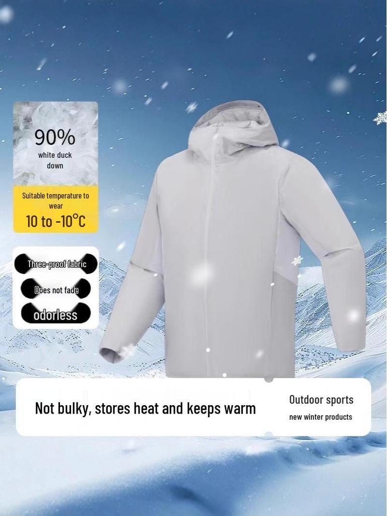 Bird's House Solano Windproof & Waterproof Hooded Down Jacket, Fully Sealed Three-Layer Design, Unisex Outdoor Wear.