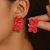 European and American New Earrings Women, Personalized Drip Design Flower Stud Earrings Versatile High-end Niche Earrings