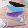 Snap Closure Transparent File Bag Document Bag A4 File Folders Test Paper Holder Document Organizer