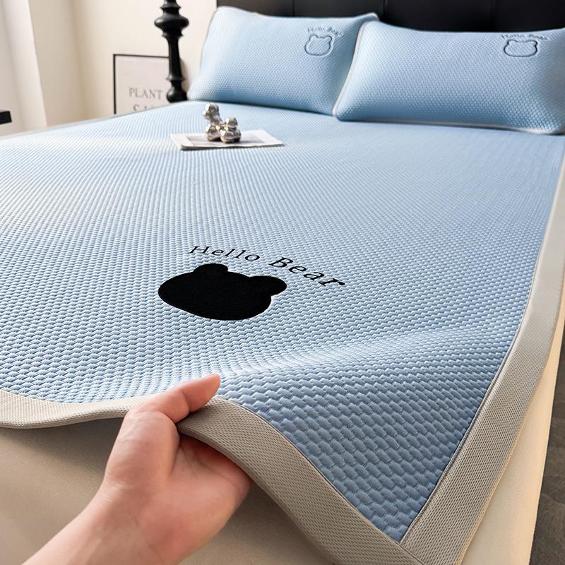 Kühlende bestickte Sommerbettwäsche mit schlichtem Design und weichem Eis seide Kissenpolster
