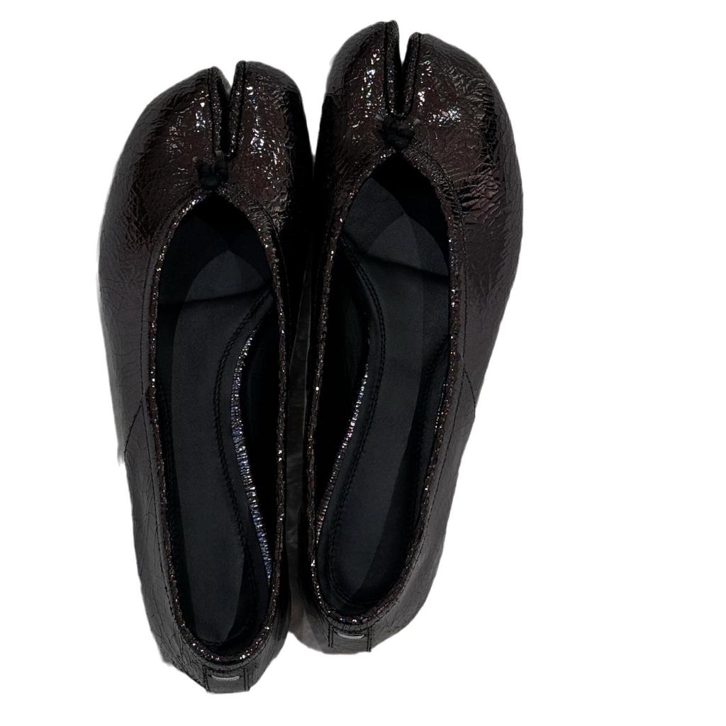 Aitas ādas versija~ Francijas sprādziena raksta pakavveida šķeltpurngala vienas kurpes sievietēm 2025 jaunas ādas vienpedāļa baletkurpes sievietēm