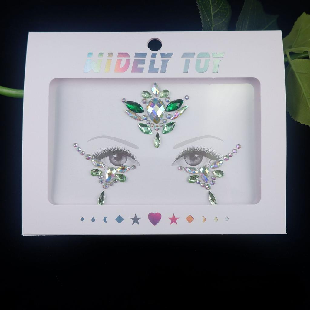 New Crystal Facial Eyebrow Sticker Eye Stickers Forehead Face Sticker Acrylic Gem Temporary Tattoo Party Rhinestone Makeup Tools