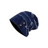 Vintage Distress Denim Pullover Cap Korean Style Loose Beret Fashion Washed Denim Beanie  Unisex