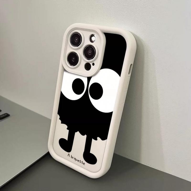 Big eye briquettes are suitable for Apple 15promax mobile phone case iPhone14/13 simple 12/11 new 17/16p