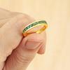 Nidin Hot Sale Inlaid Zircon Open Rings Adjustable 2 Colors For Women Girl Anniversary Party Finger Jewelry Accessories Gifts