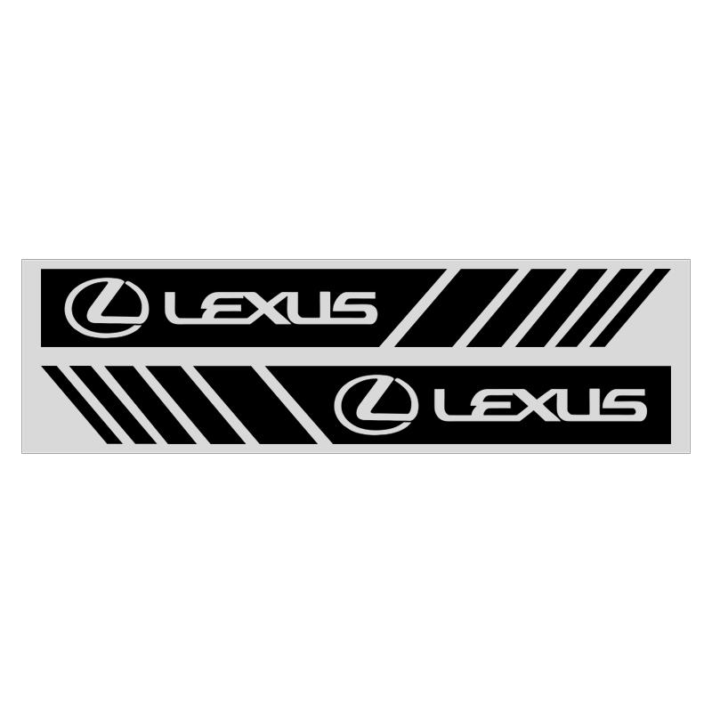 

2PCS Car Rear View Mirror Side Stripe Badge 3D Sticker Car Styling For Lexus CT200H ES250 ES300H IS250 IS200 GS300 GS460 GX470 чёрный