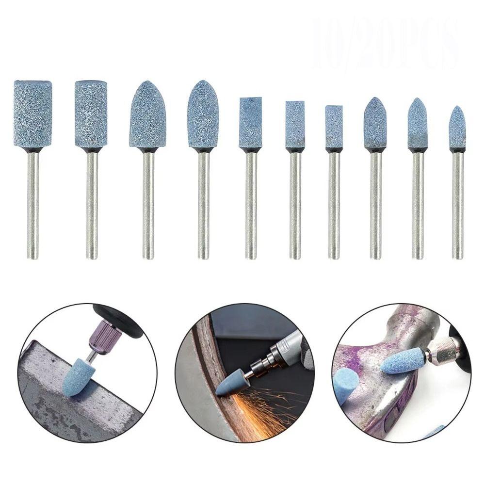 10Pcs Wheel Head Electric Grinding Stone Wheel Blue Mini Drill Rotary Tools Durable Polishing Head