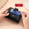 PU Leather Women's Short Wallet Multiple Card Slots Waterproof Leather Wallet Crocodile Print Solid Color Coin Purse for Women
