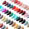 1KG High-End Solid Color Gel Nail Polish Pack with Glitter, Crushed Diamond, and Cat Eye Effects