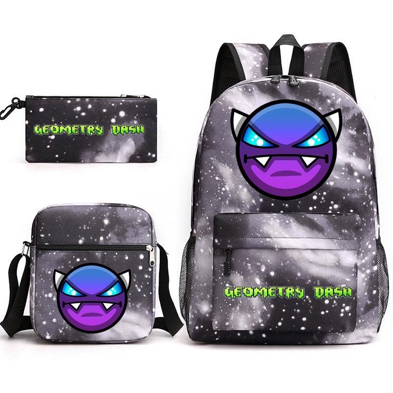 Geometrie Geometrică dash Geantă Școlară din Trei Piese Studenți Băieți și Fete Toc de Creioane pentru Campus Geantă din Pânză